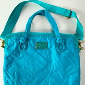 Marc by Marc Jacobs quilted laptop bag blue
